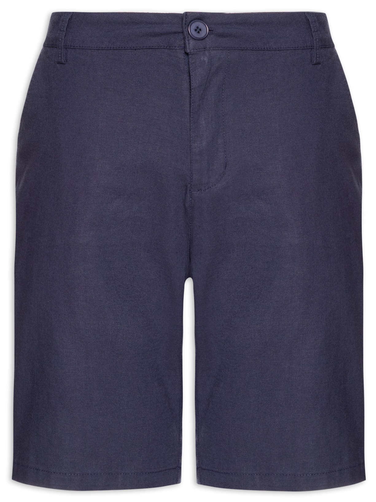 Bermuda Masculina Alfaiataria Basic Linen - Azul