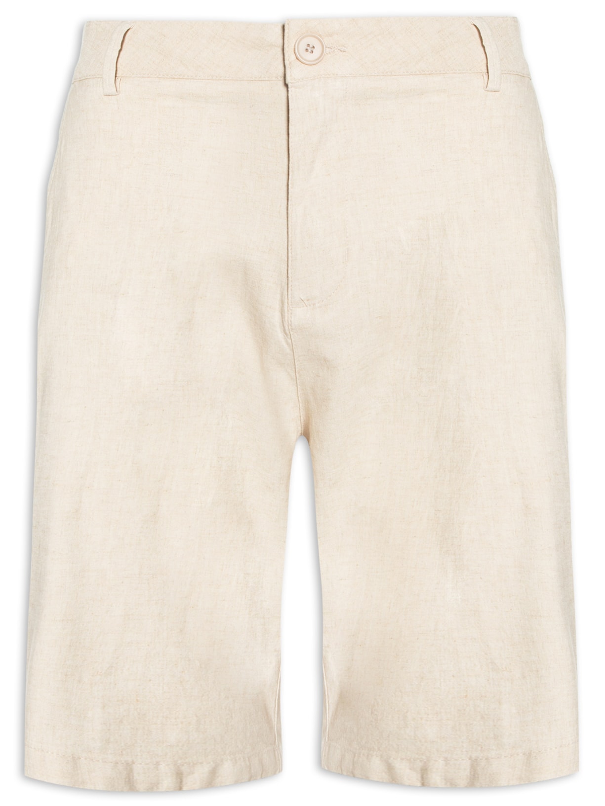 Bermuda Masculina Alfaiataria Basic Linen - Bege