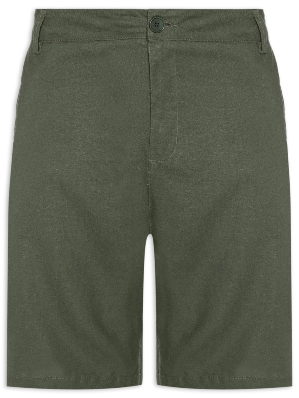 Bermuda Masculina Alfaiataria Basic Linen - Verde