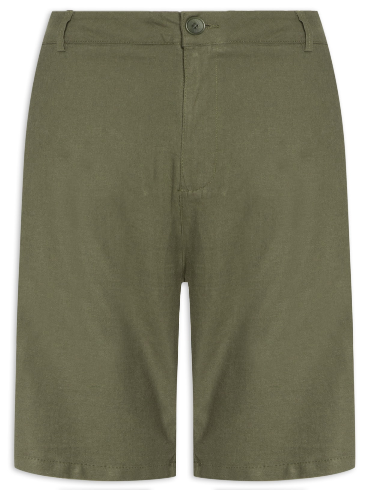 Bermuda Masculina Alfaiataria Basic Linen - Verde
