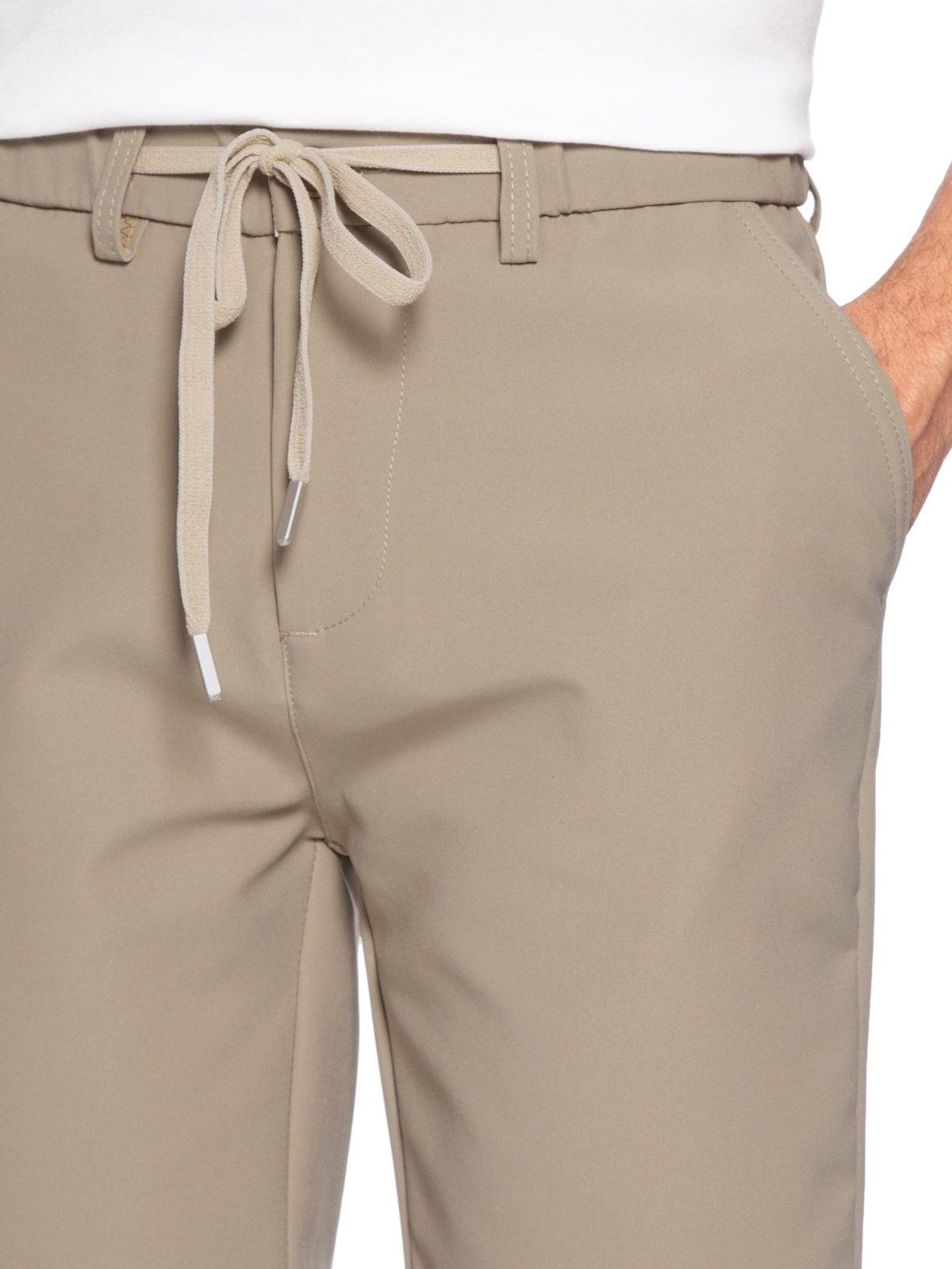 Bermuda Masculina Alfaiataria Cós Elástico E Cordão Verde '2 Essential