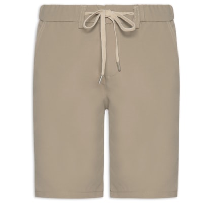 Bermuda Masculina Alfaiataria Cós Elástico E Cordão - Verde