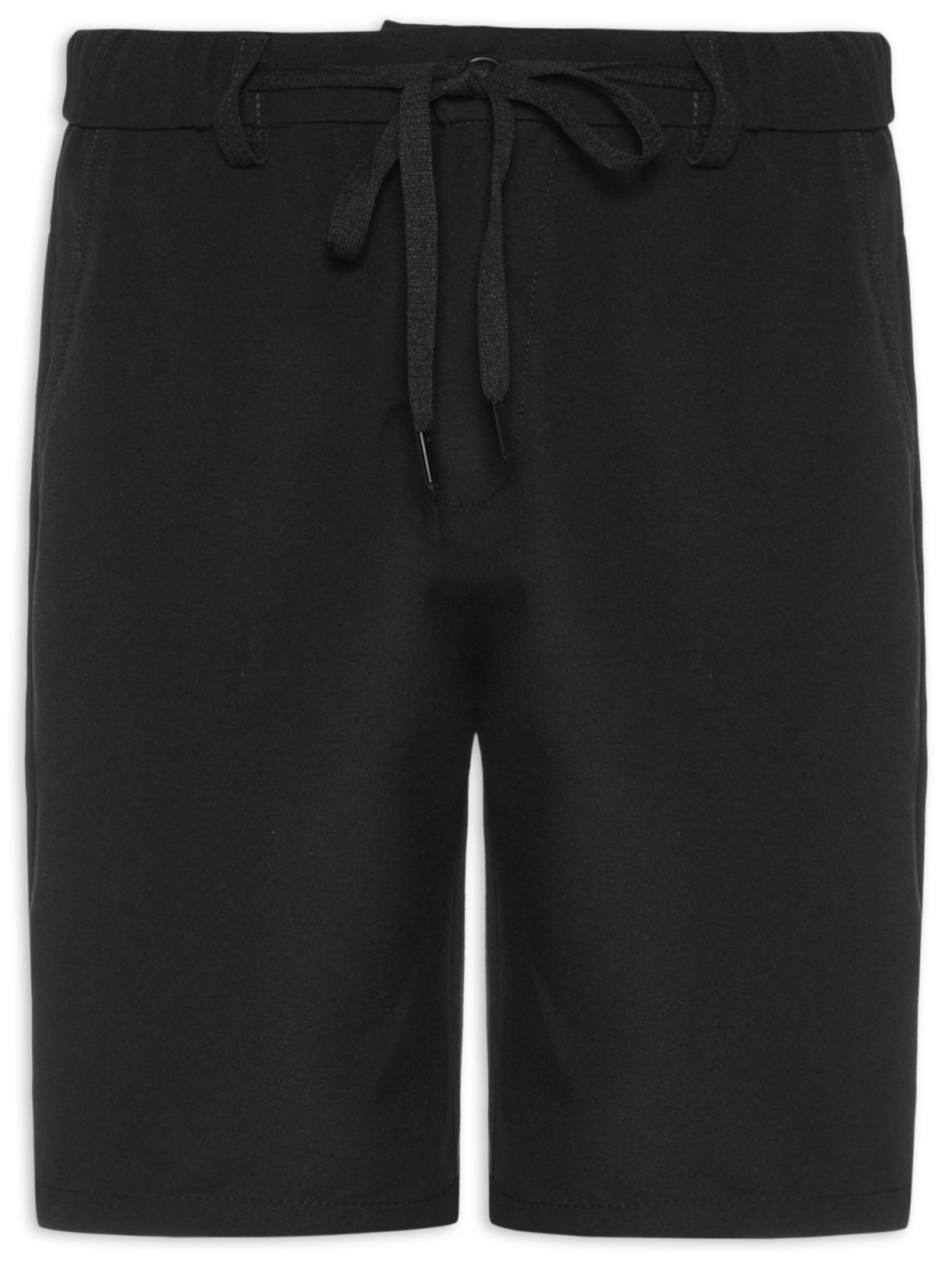 Bermuda Masculina Alfaiataria Cós Elástico - Preto
