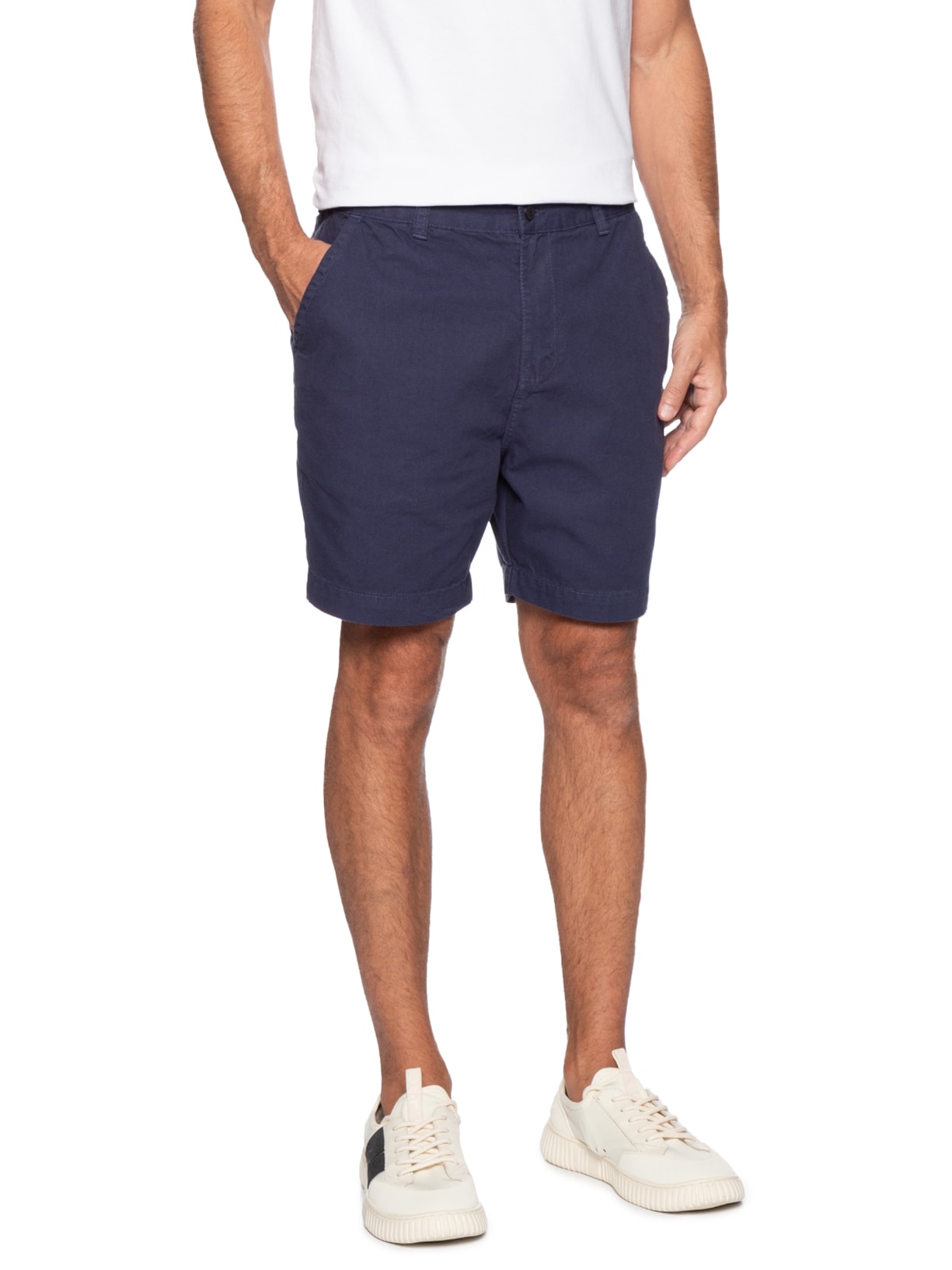 Bermuda Masculina Alfaiataria Cotton E- Basics Azul Osklen