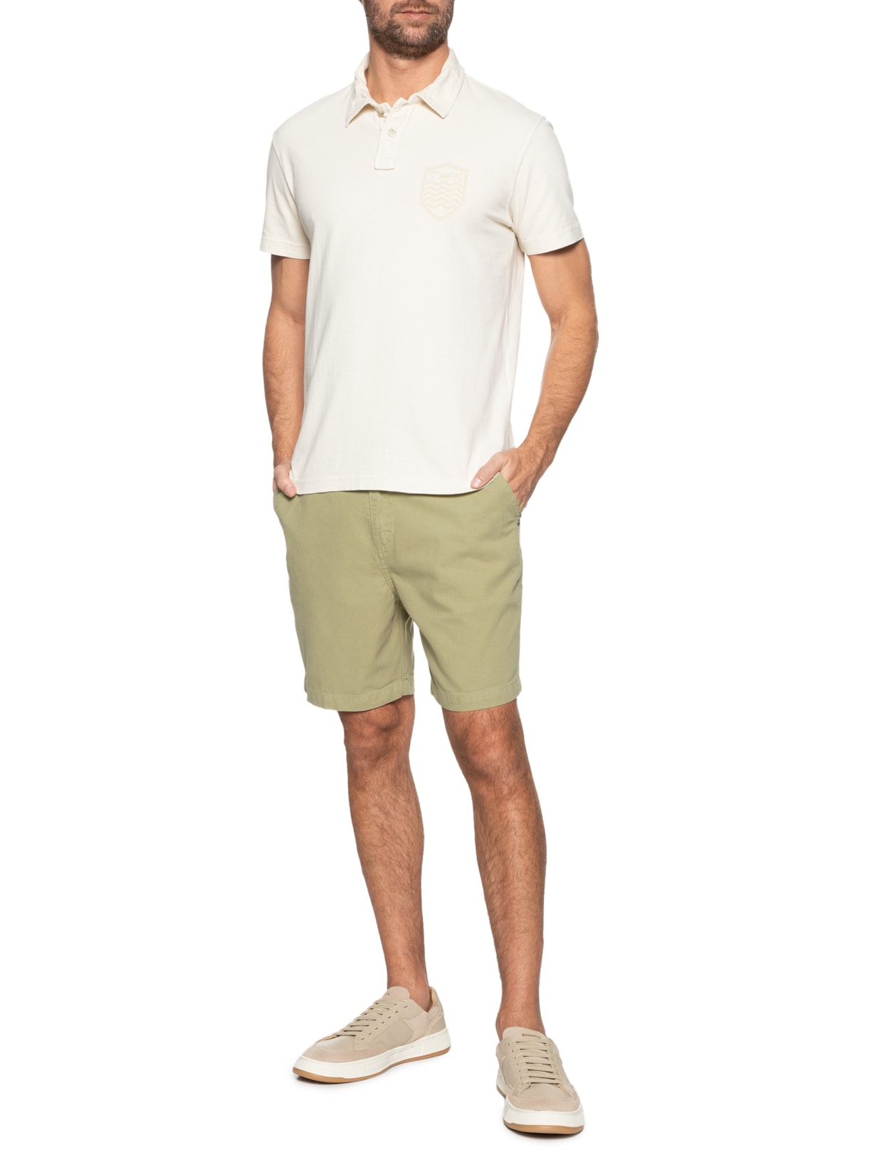 Bermuda Masculina Alfaiataria Cotton E- Basics Bege  Osklen
