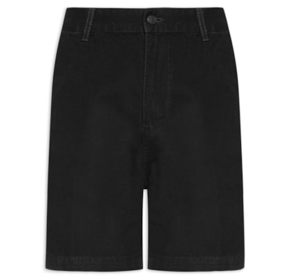 Bermuda Masculina Alfaiataria Cotton E-Basics - Preto