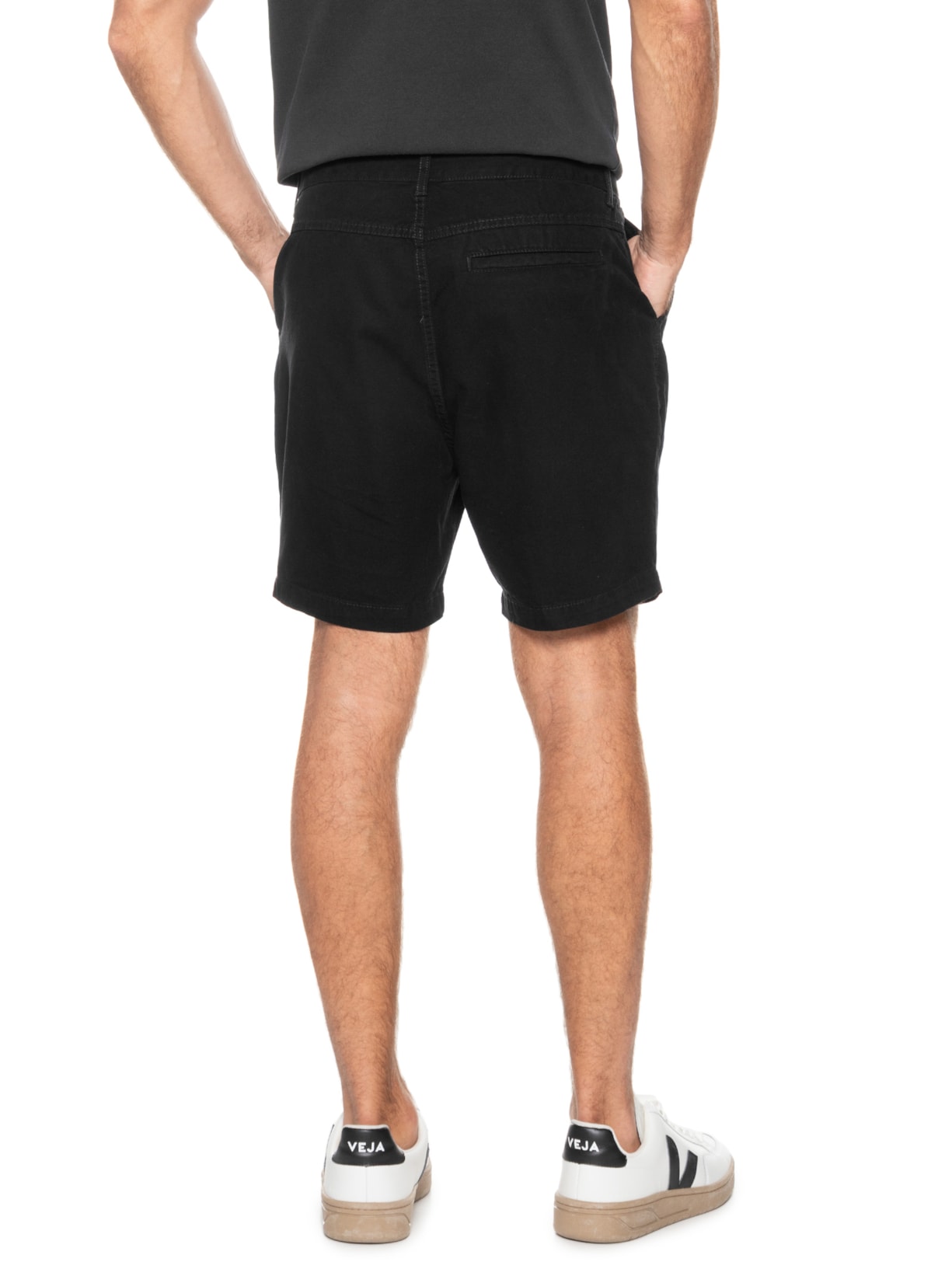 Bermuda Masculina Alfaiataria Cotton E-Basics Preto Osklen