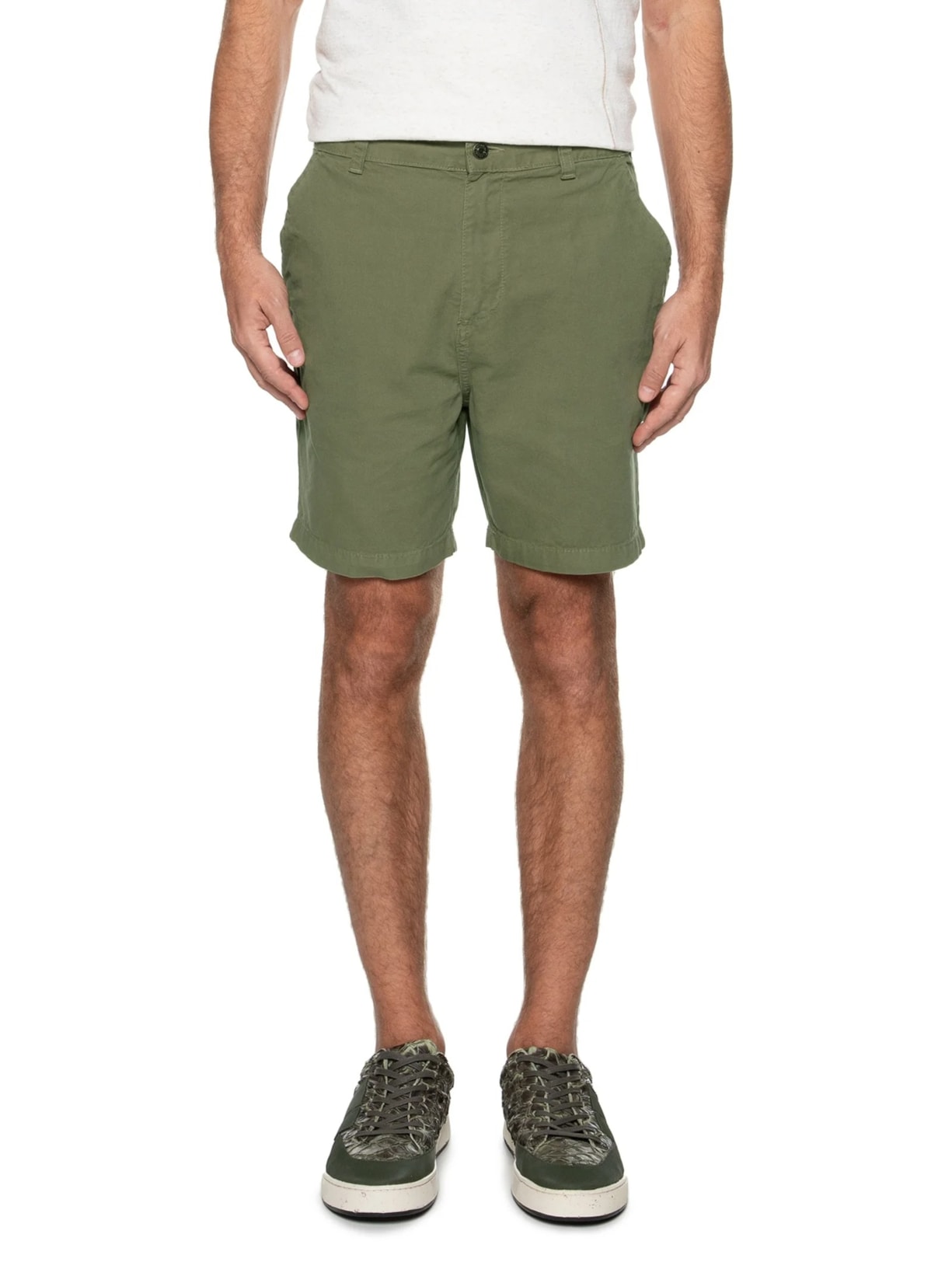 Bermuda Masculina Alfaiataria Cotton E-Basics Verde Osklen