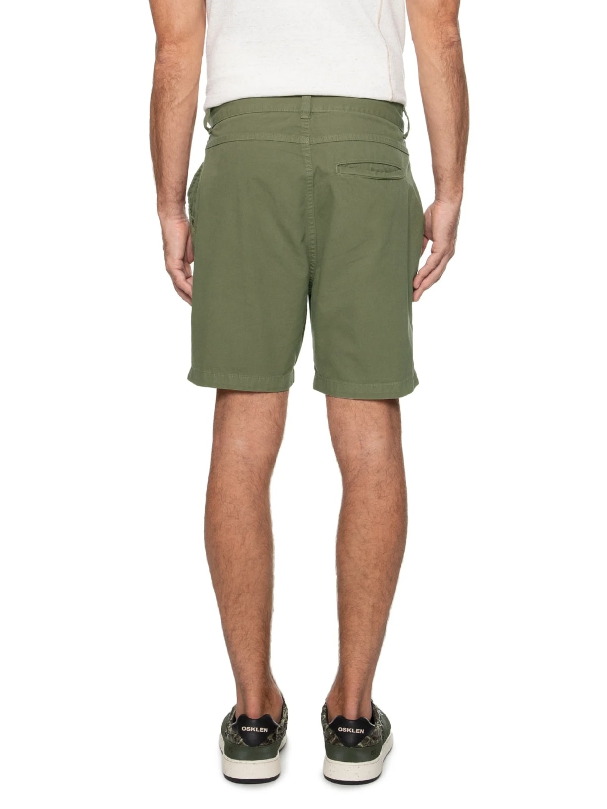 Bermuda Masculina Alfaiataria Cotton E-Basics Verde Osklen