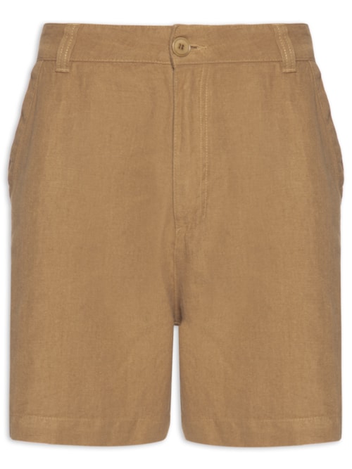 Bermuda Masculina Alfaiataria Flow Linen – Bege