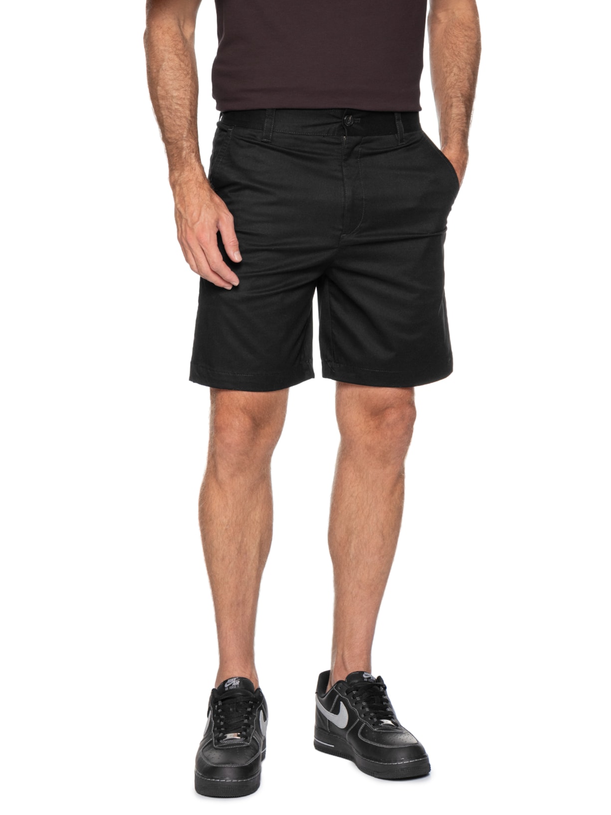 Bermuda Masculina Alfaiataria Genar261S Preto Hugo
