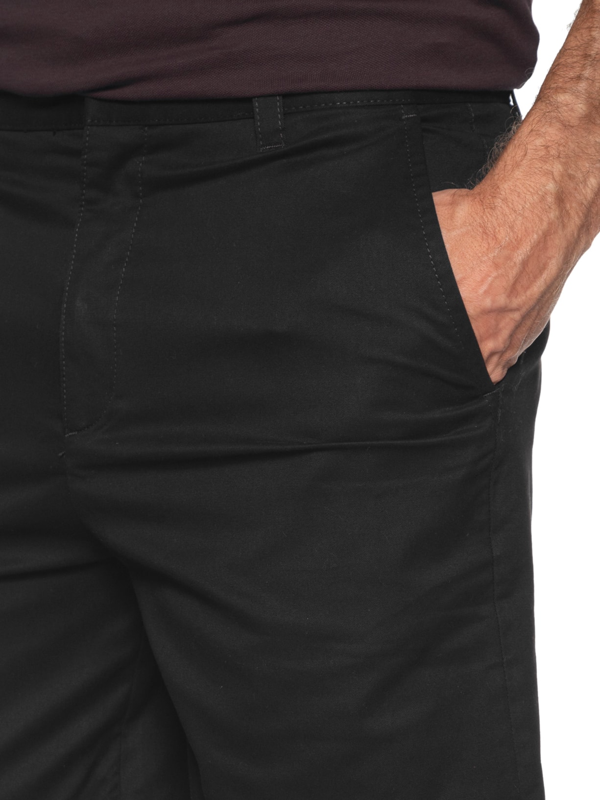 Bermuda Masculina Alfaiataria Genar261S Preto Hugo