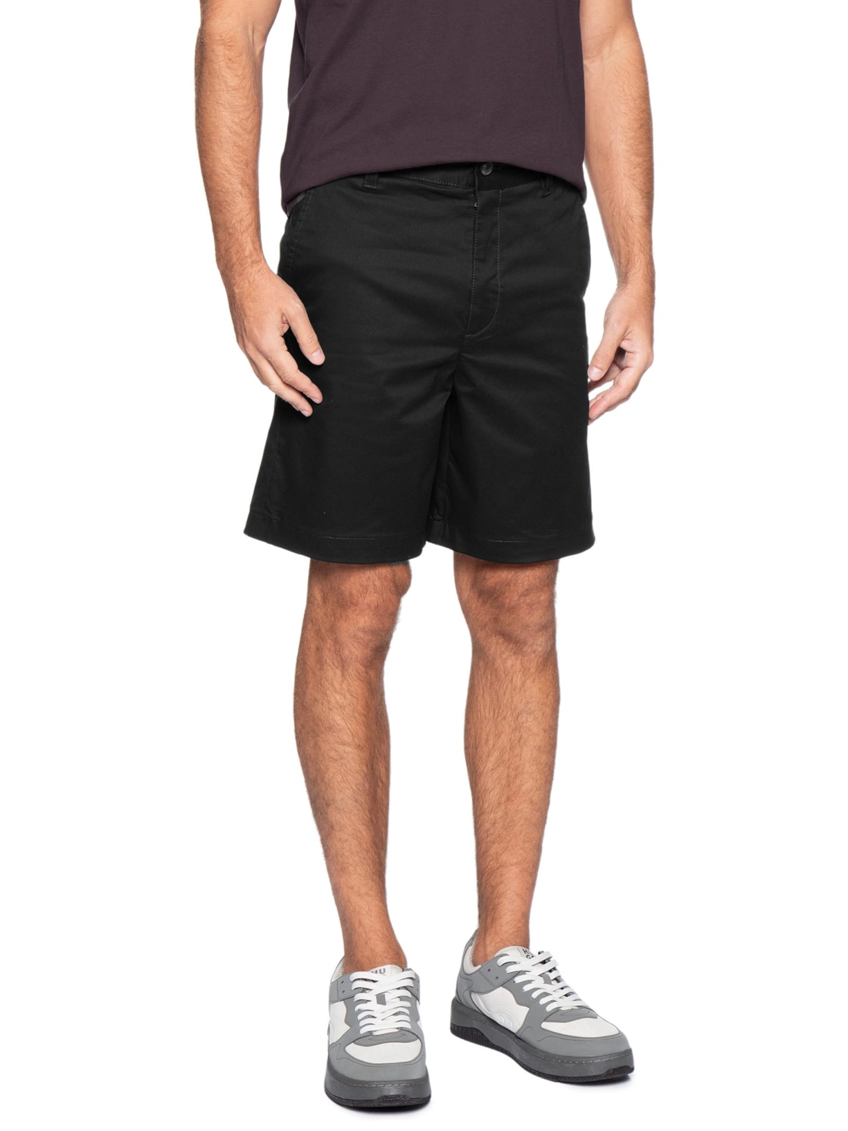 Bermuda Masculina Alfaiataria Genar261S Preto Hugo