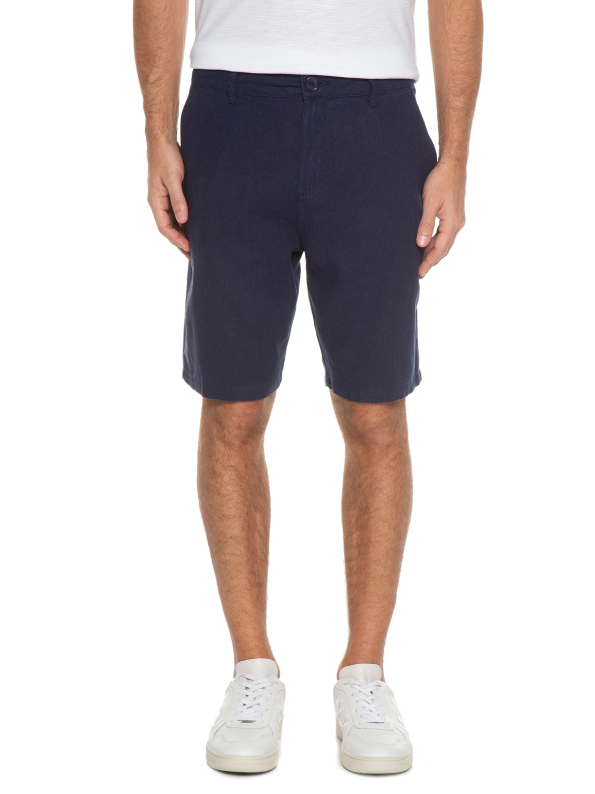 Bermuda Masculina Alfaiataria Linen Blithe Azul Osklen