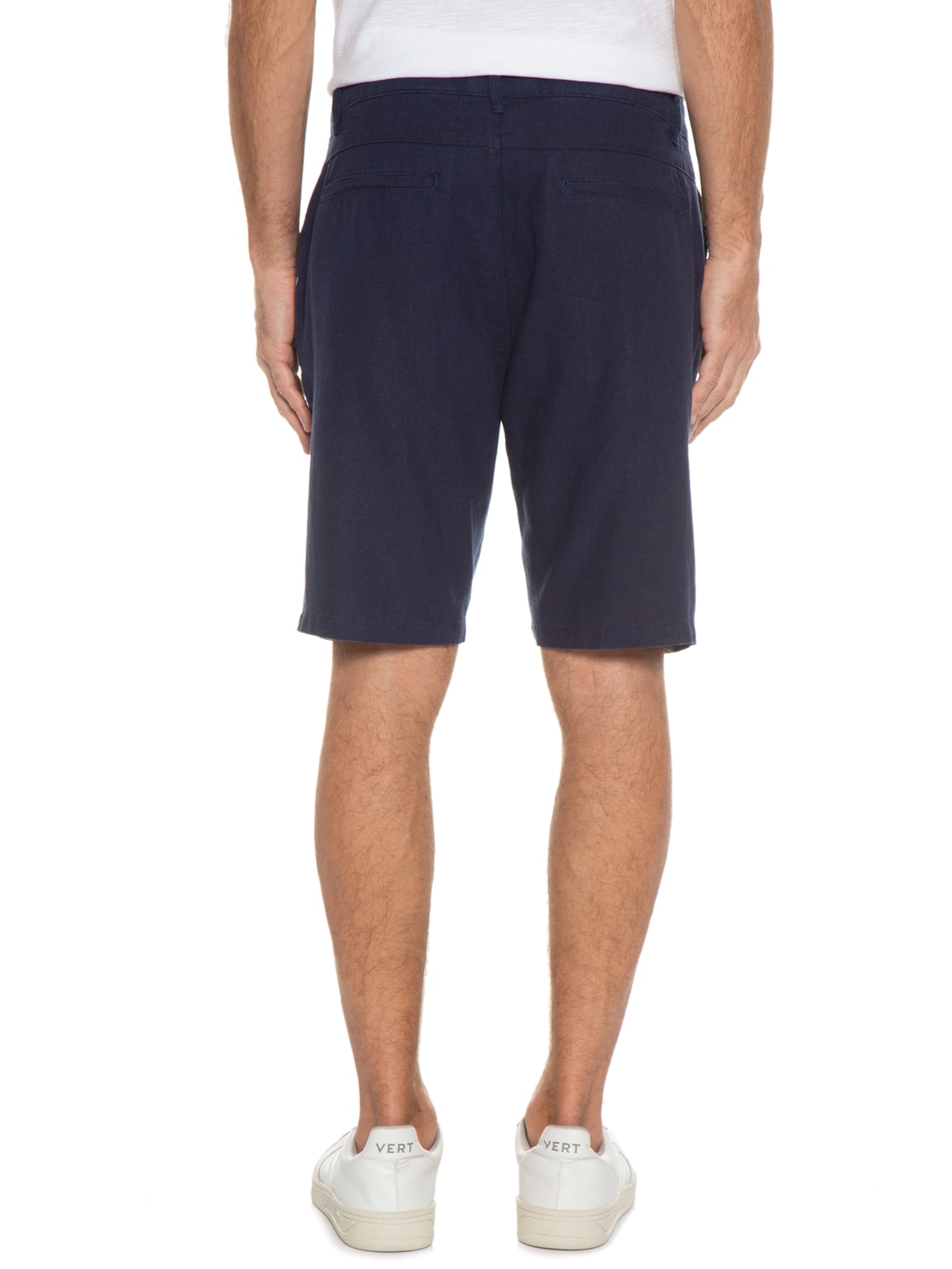 Bermuda Masculina Alfaiataria Linen Blithe Azul Osklen