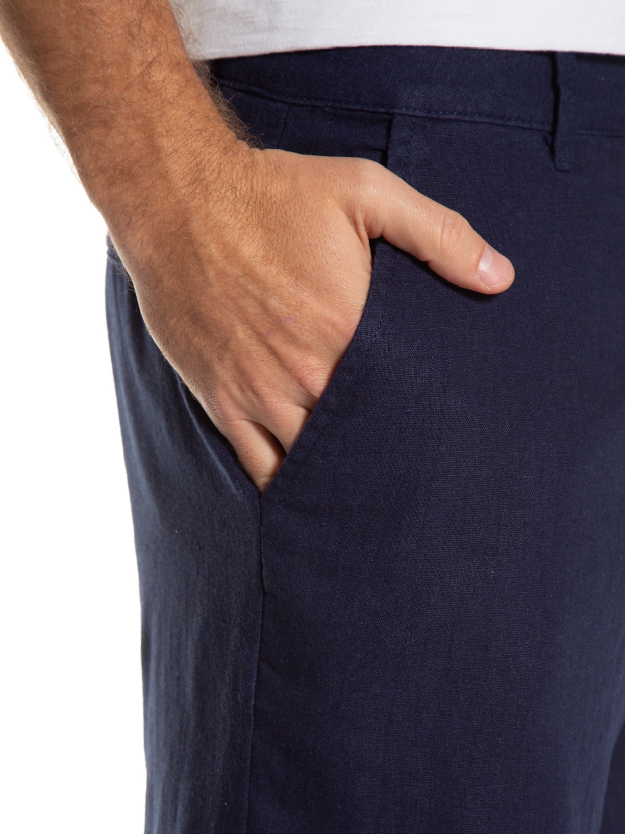 Bermuda Masculina Alfaiataria Linen Blithe Azul Osklen