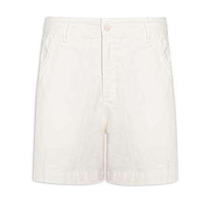 Bermuda Masculina Alfaiataria New Flow Basic - Branco