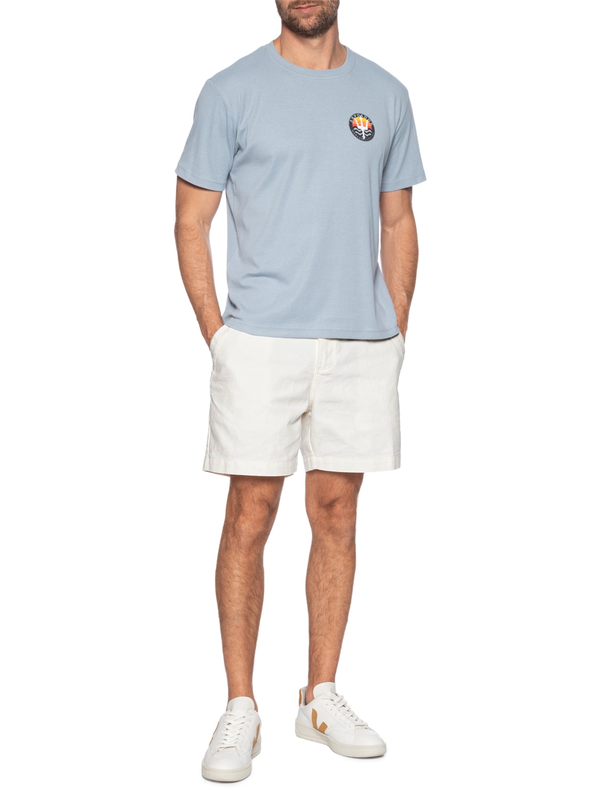 Bermuda Masculina Alfaiataria New Flow Basic Branco Osklen