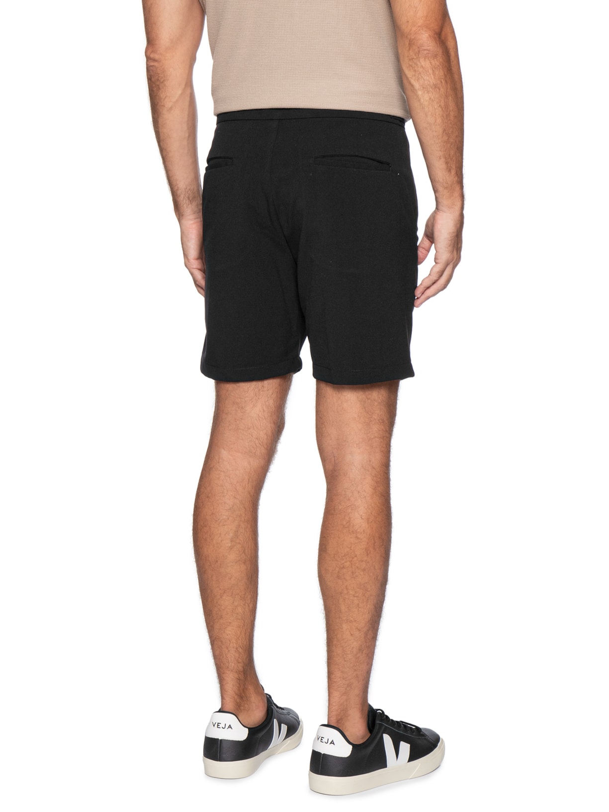 Bermuda Masculina Alfaiataria Preto '2 Essential