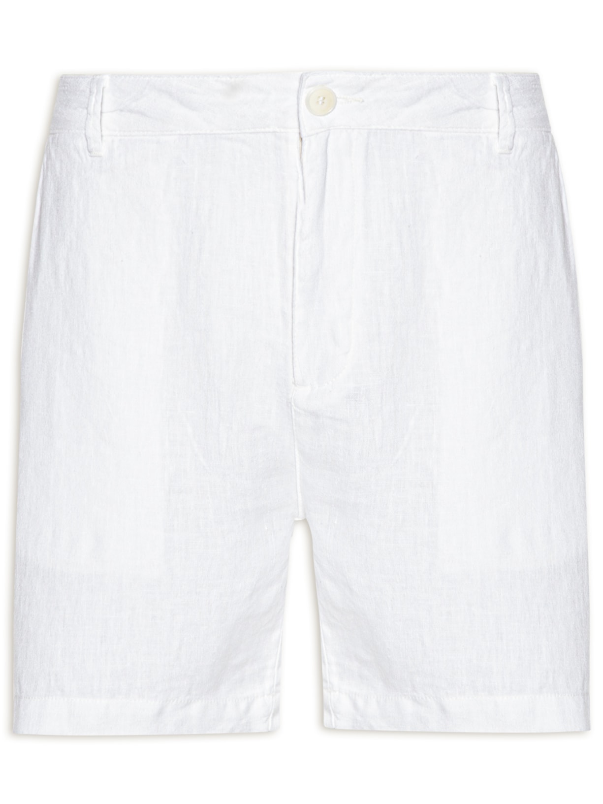 Bermuda Masculina Alfaiataria Pure Linen - Branco