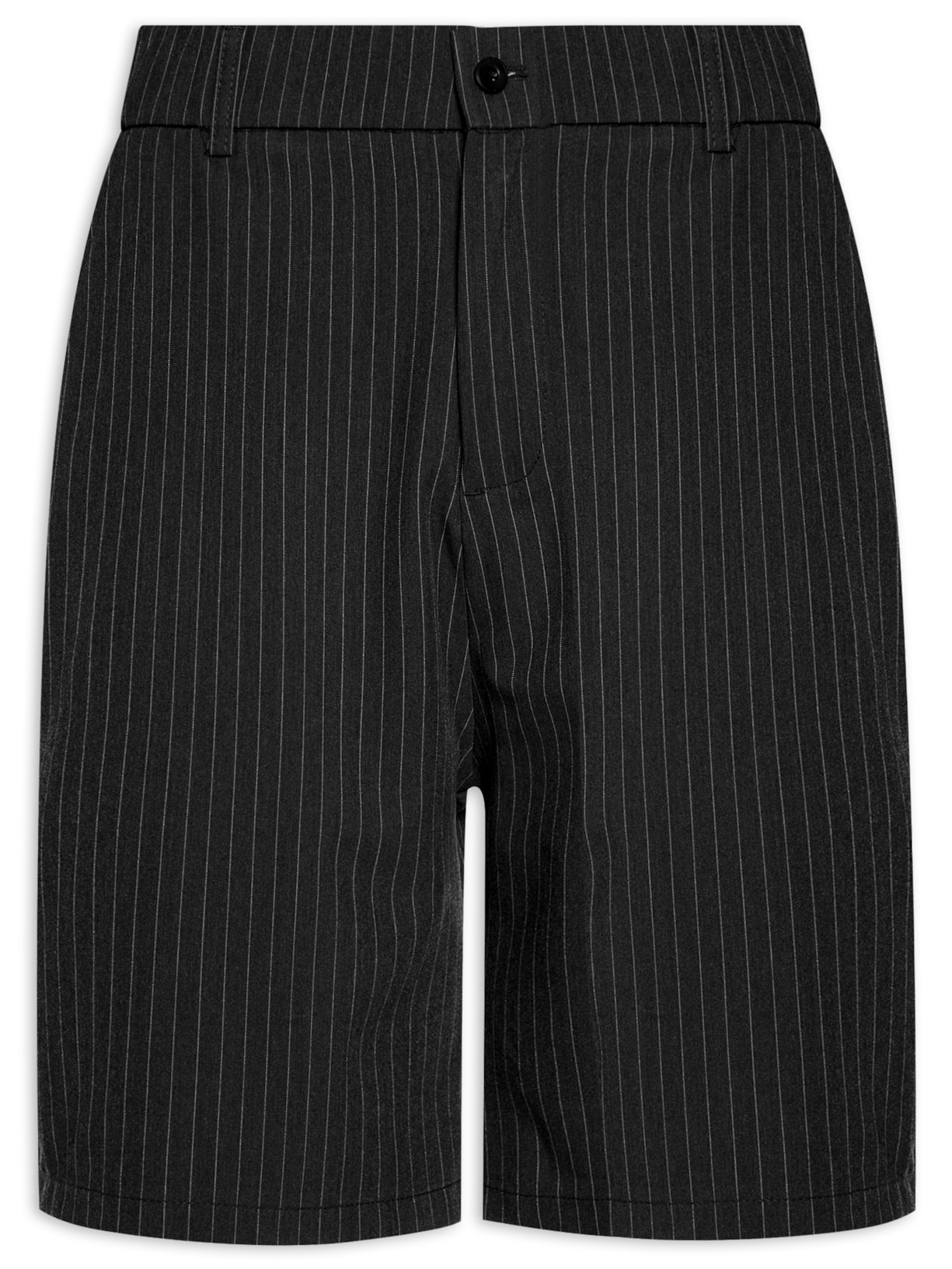 Bermuda Masculina Alfaiataria Risca de Giz - Preto