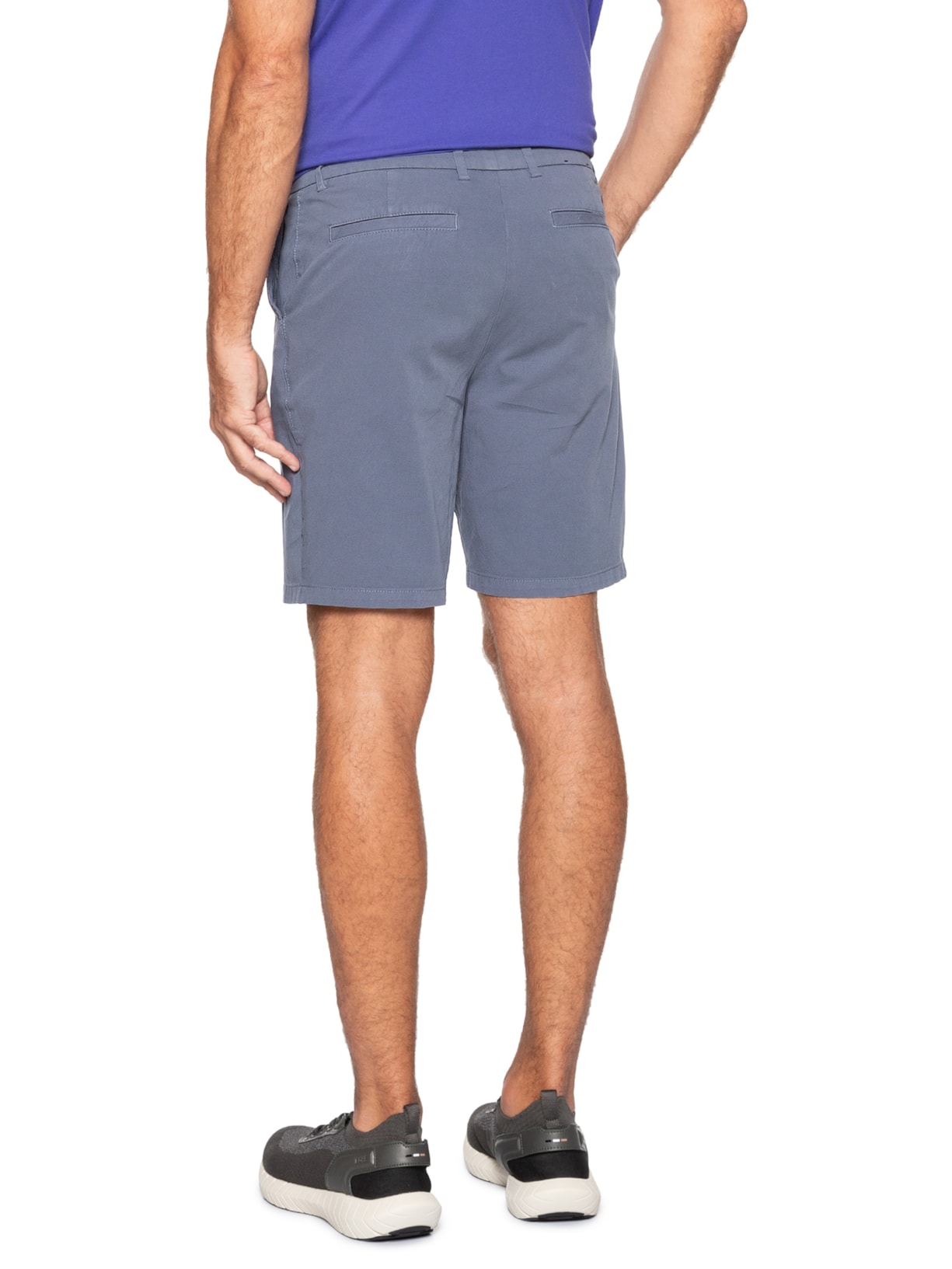 Bermuda Masculina Alfaiataria Slim Fit H-Kane Azul Boss