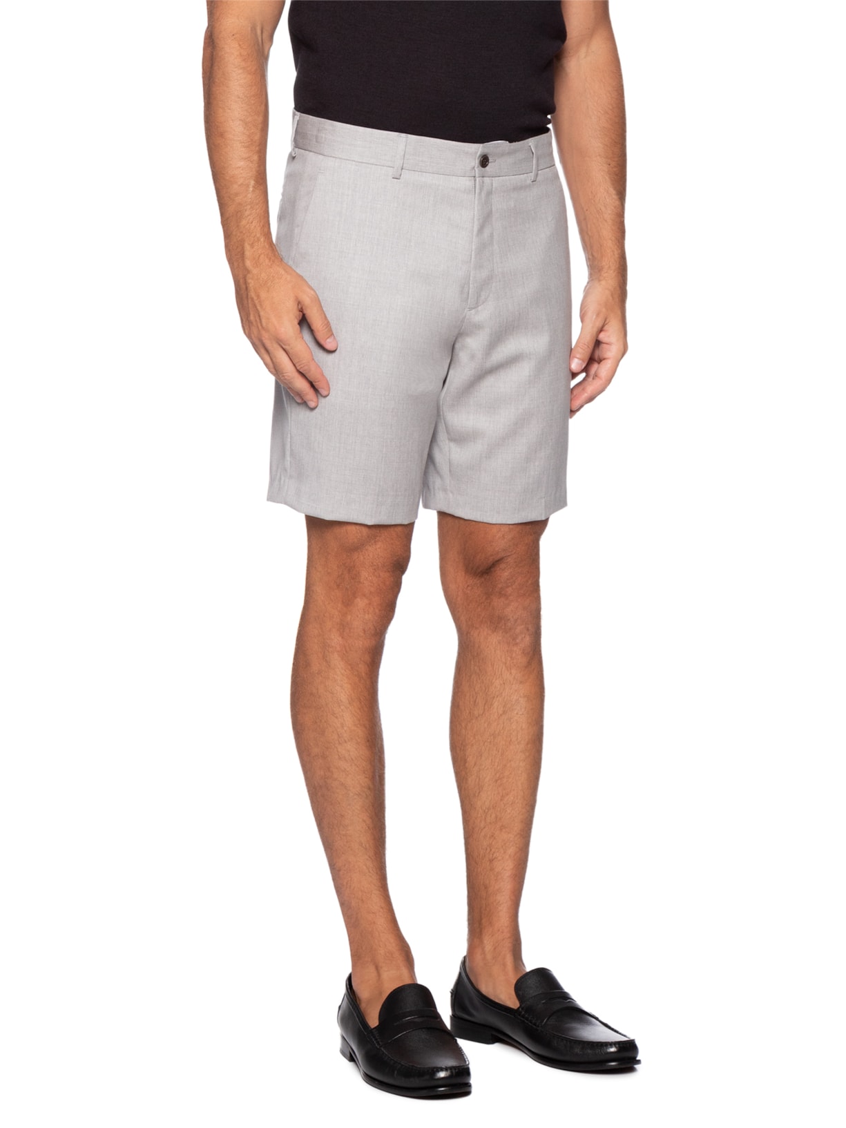 Bermuda Masculina Alfaiataria Z461 Cinza Ricardo Almeida