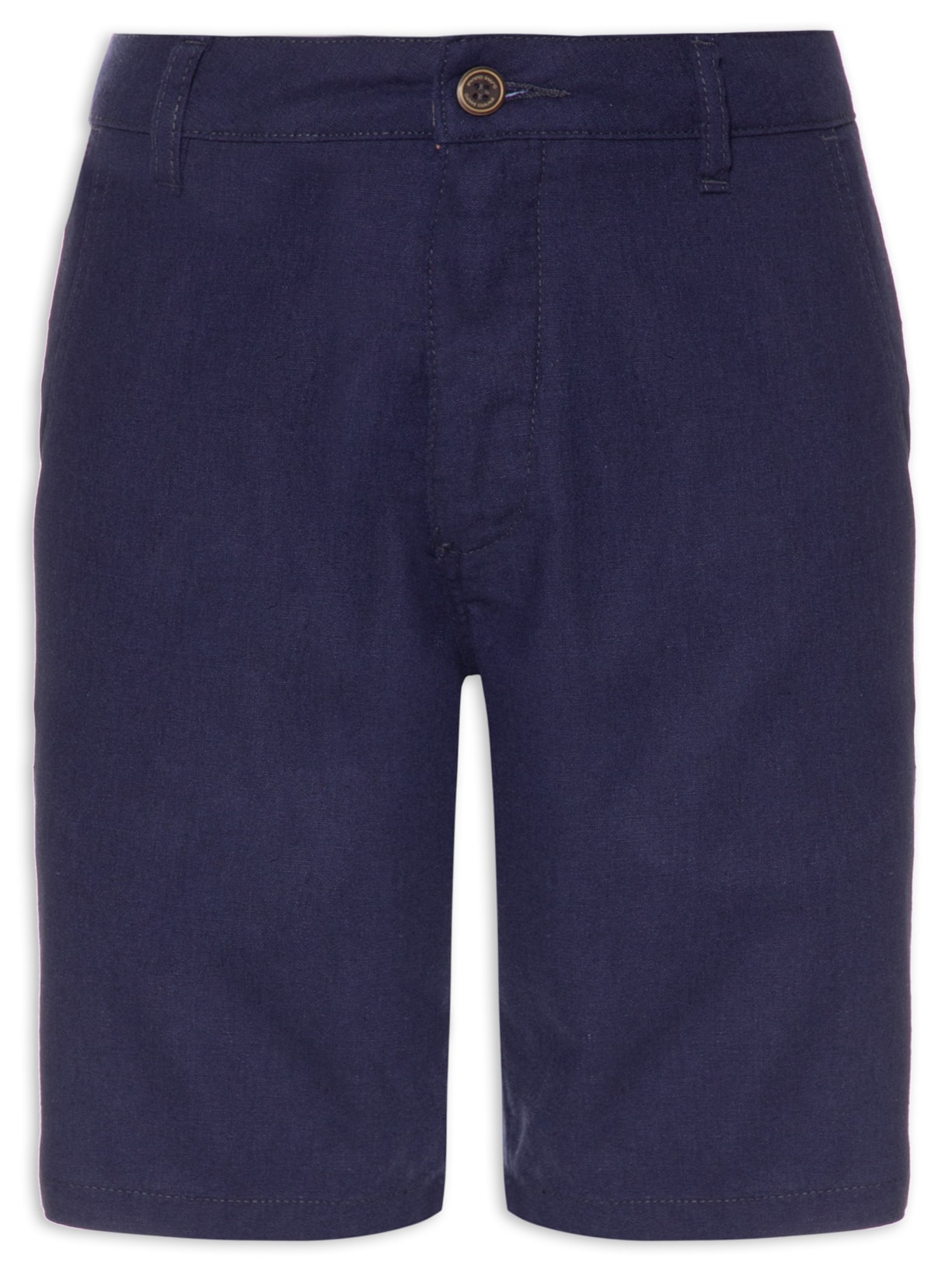 Bermuda Masculina Alfaitaria Linho Beckham - Azul