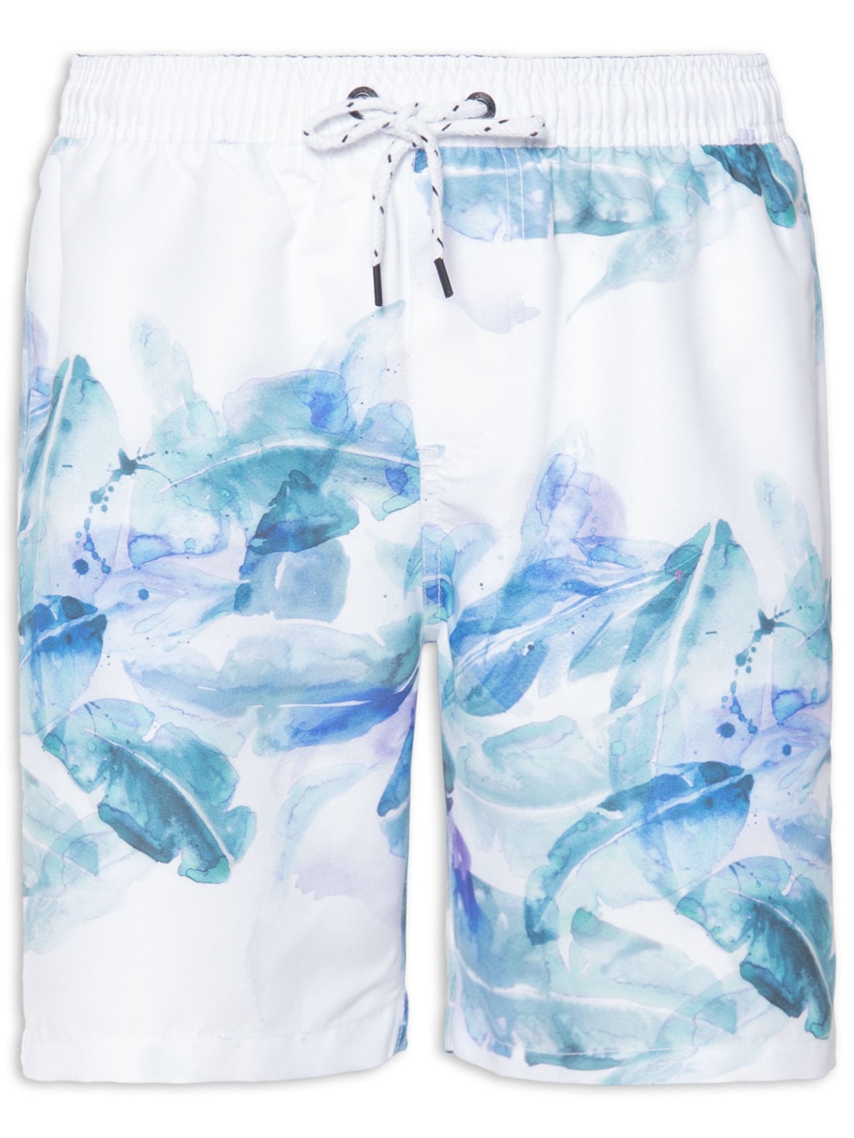 Bermuda Masculina Banho Aquarela - Branco