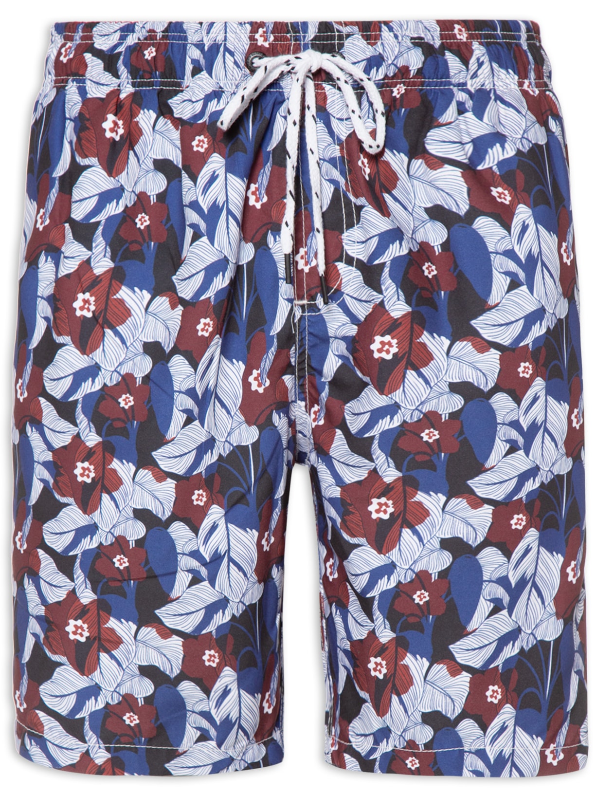 Bermuda Masculina Banho Floral Blue - Azul