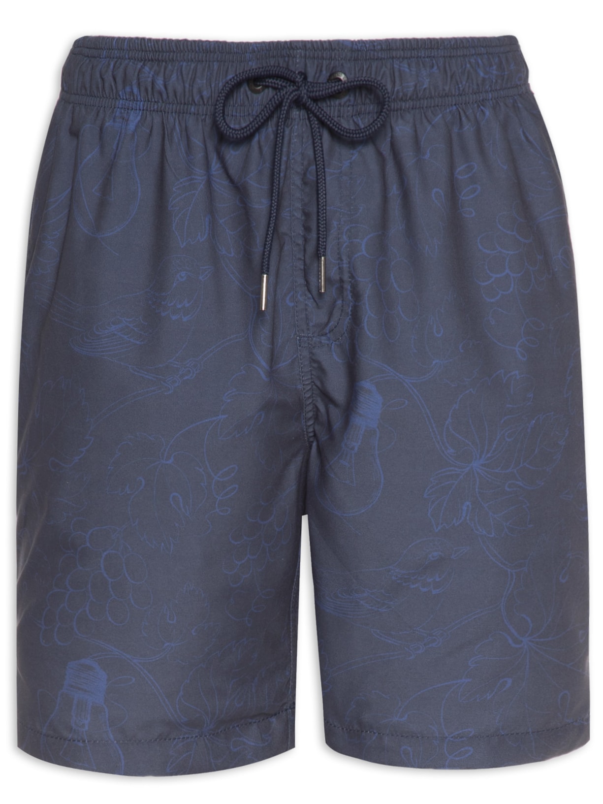 Bermuda Masculina Banho Lisa - Azul