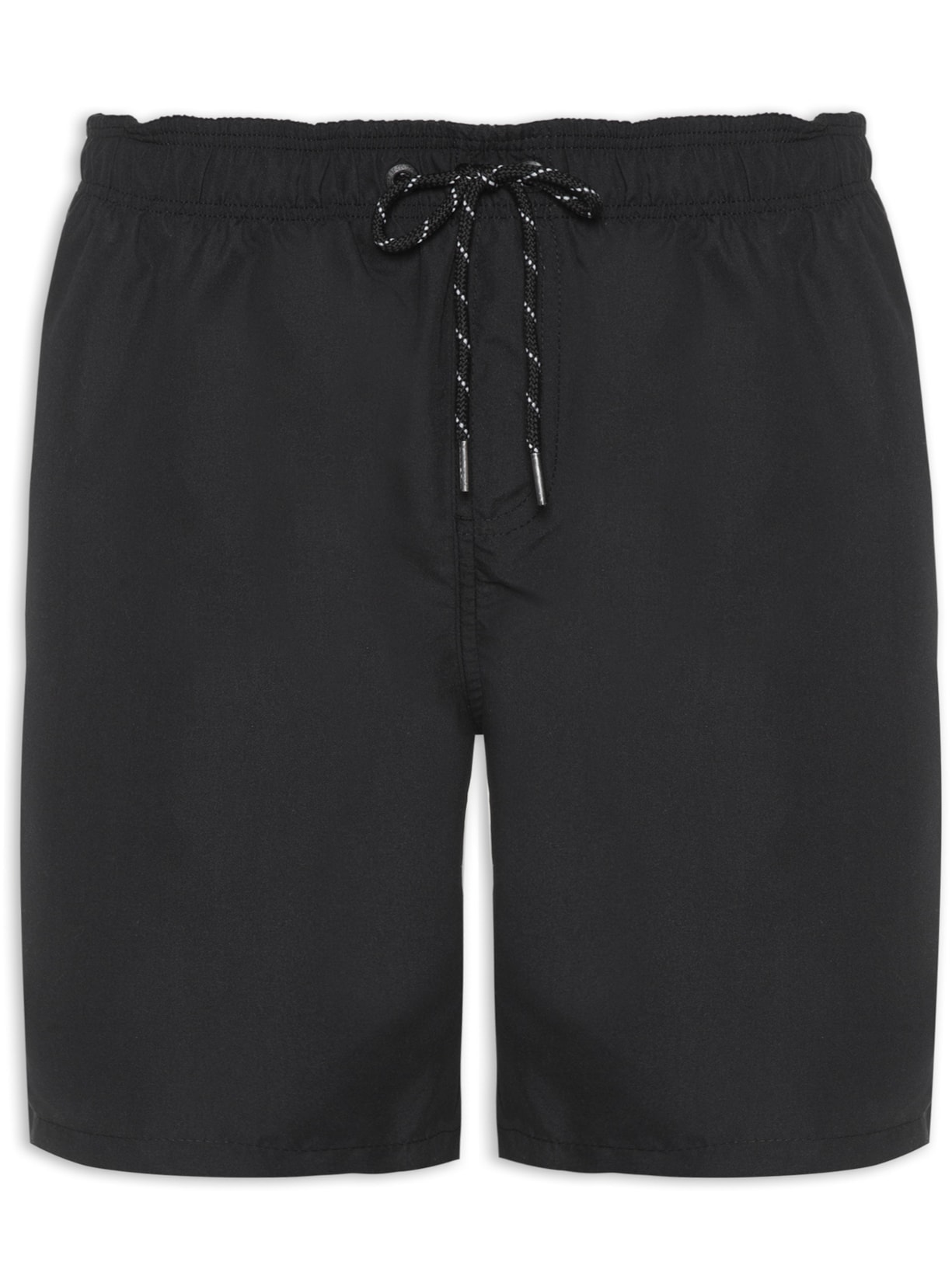 Bermuda Masculina Banho Lisa Black - Preto
