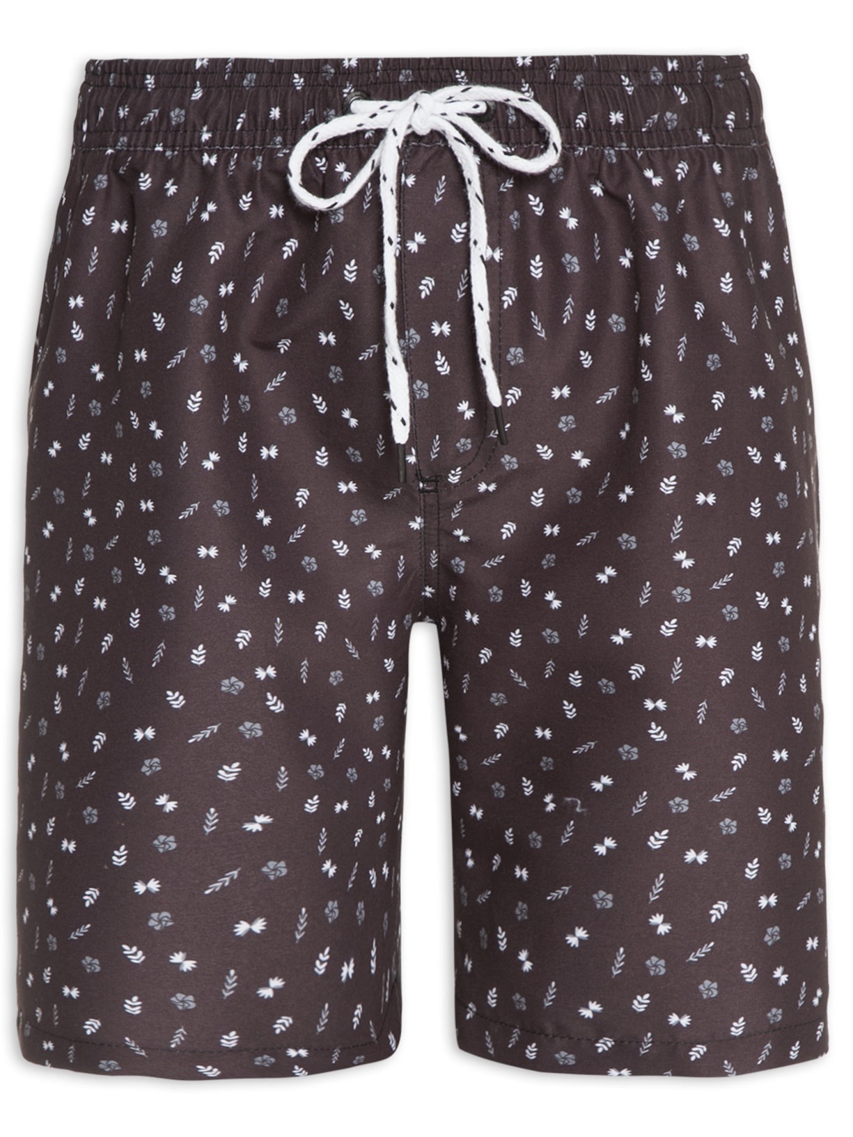 Bermuda Masculina Banho Micro Flower - Preto