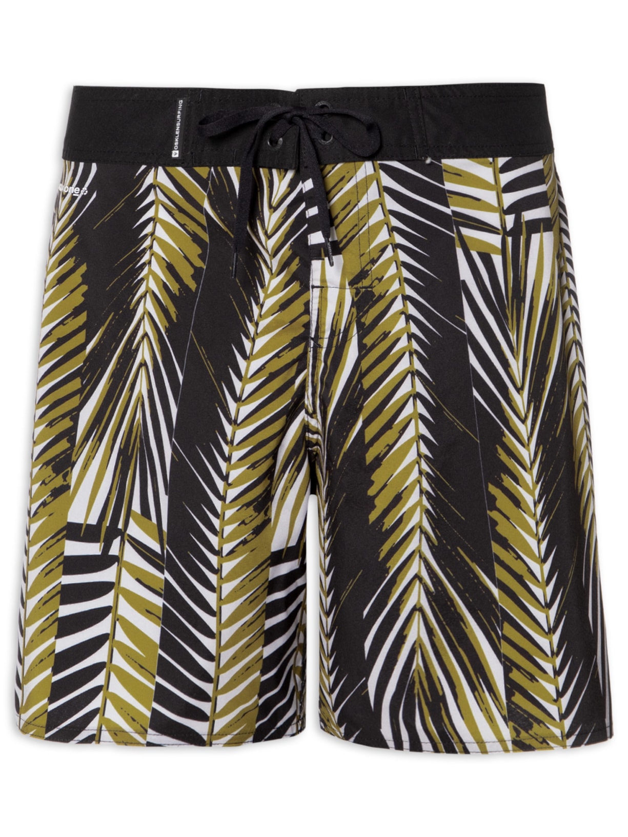 Bermuda Masculina Beachwear Aquaone Flex Palm Stripes  – Marrom Osklen
