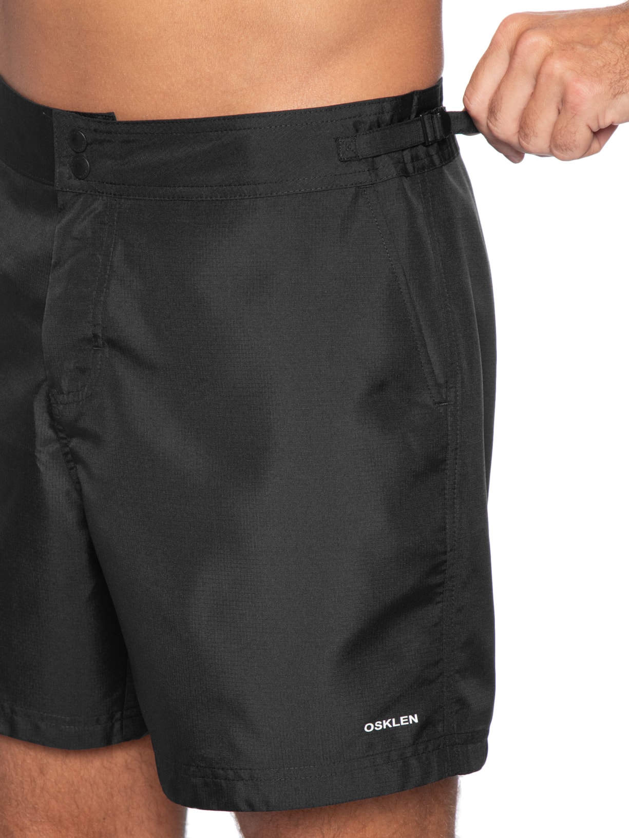 Bermuda Masculina Beachwear Aquaone Ripstop Preto Osklen