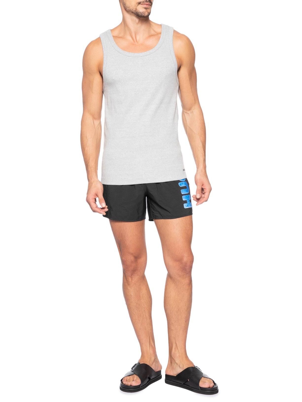 Bermuda Masculina Beachwear Splash Preto Hugo