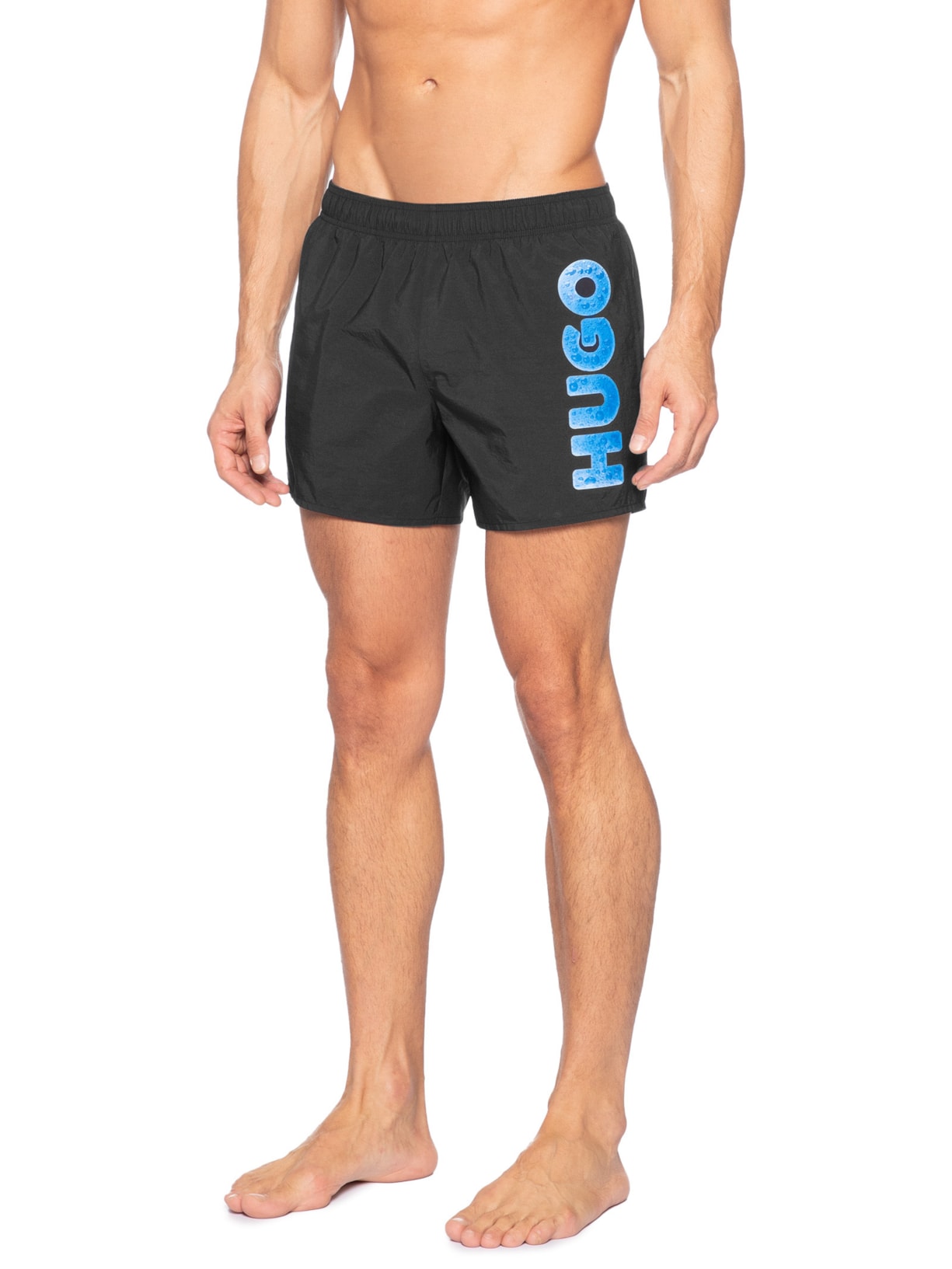 Bermuda Masculina Beachwear Splash Preto Hugo
