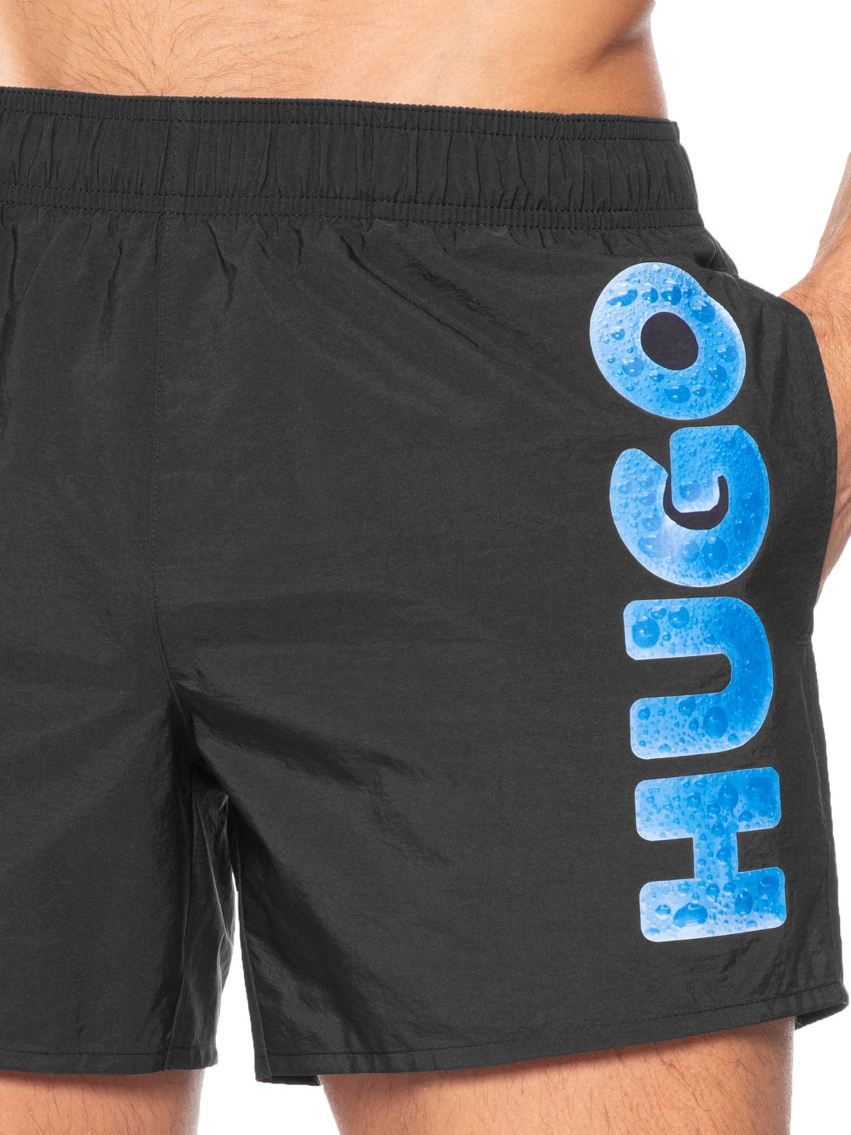 Bermuda Masculina Beachwear Splash Preto Hugo