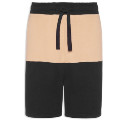 Bermuda Masculina Bicolor New - Preto