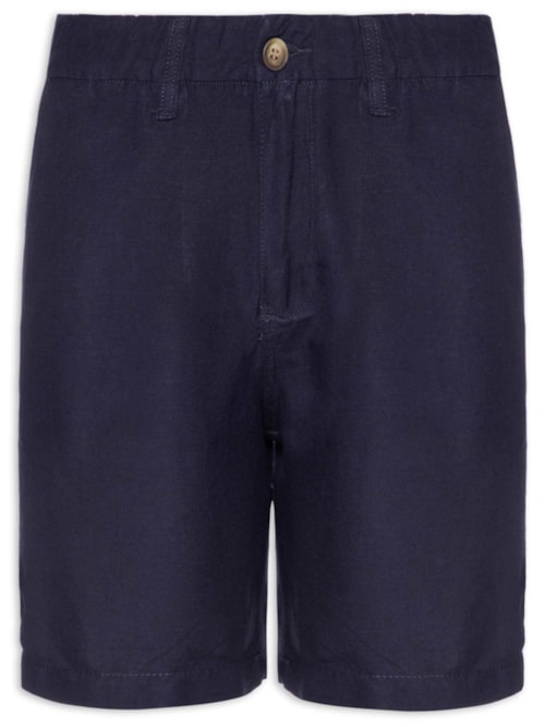 Bermuda Masculina Blend Linen – Azul