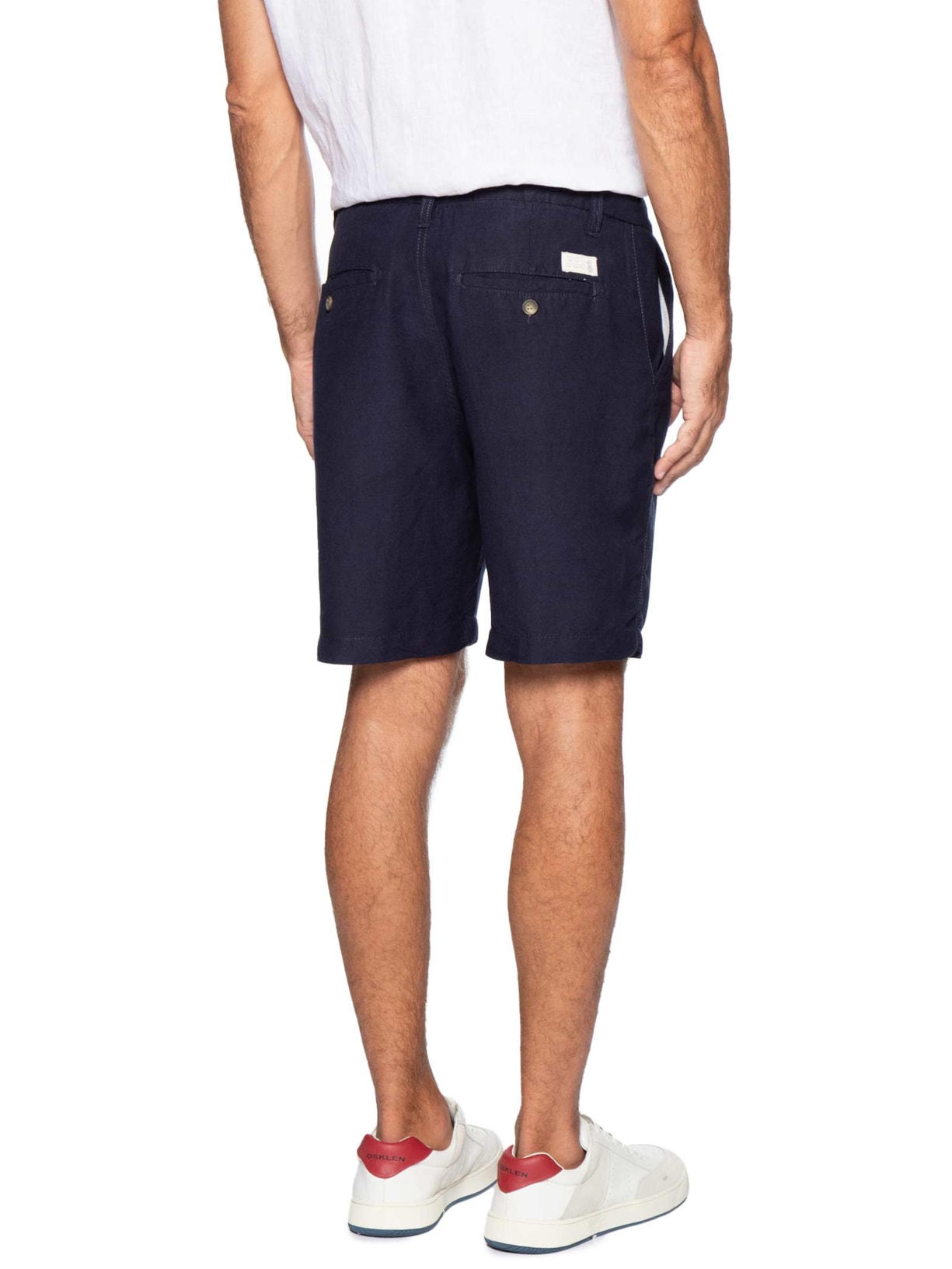 Bermuda Masculina Blend Linen Azul Pineapple