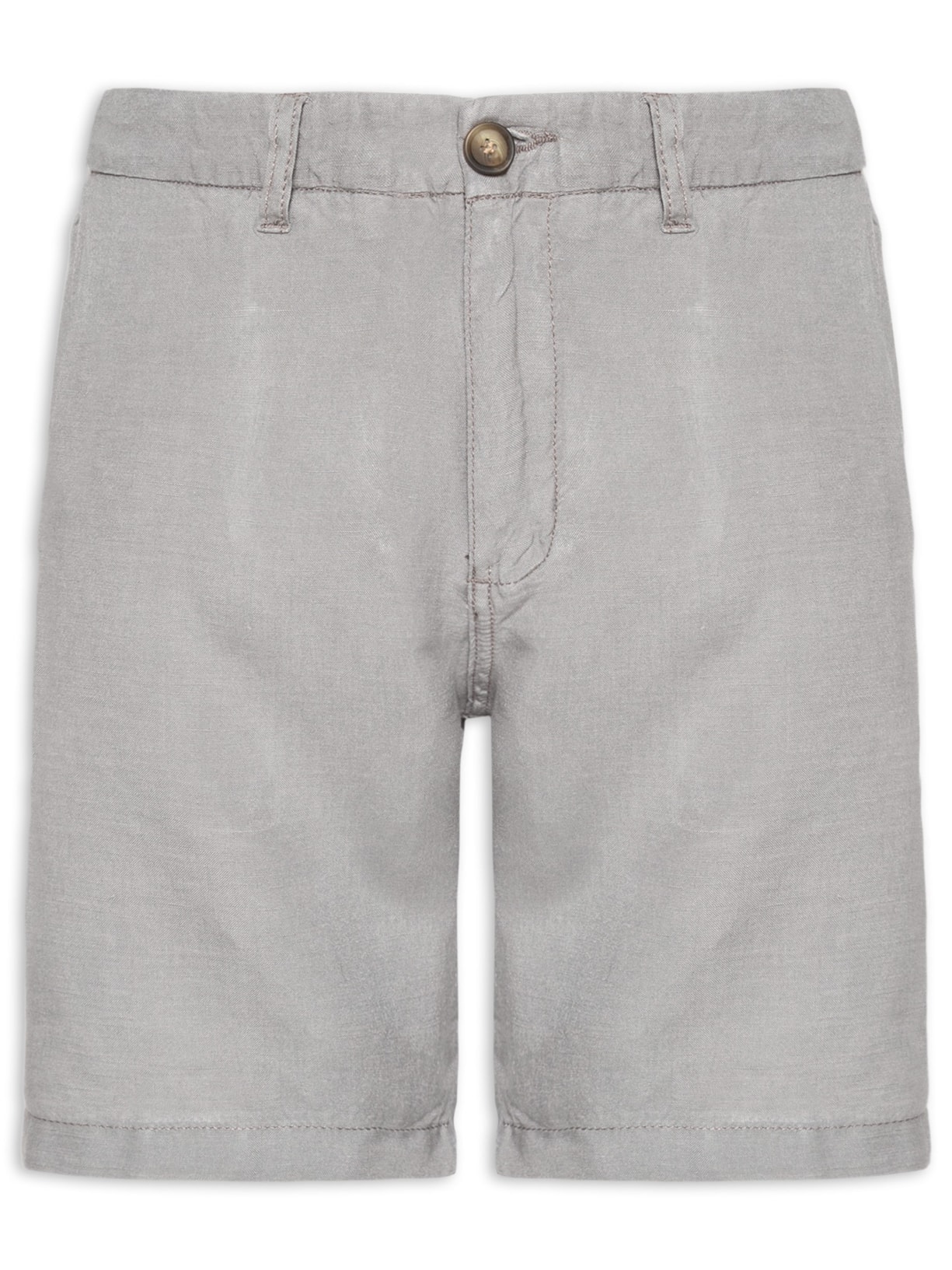 Bermuda Masculina Blend Linen - Cinza