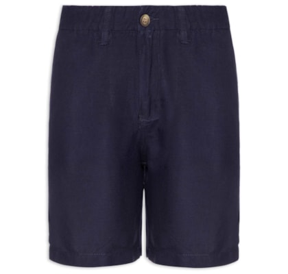 Bermuda Masculina Blend Linen – Azul
