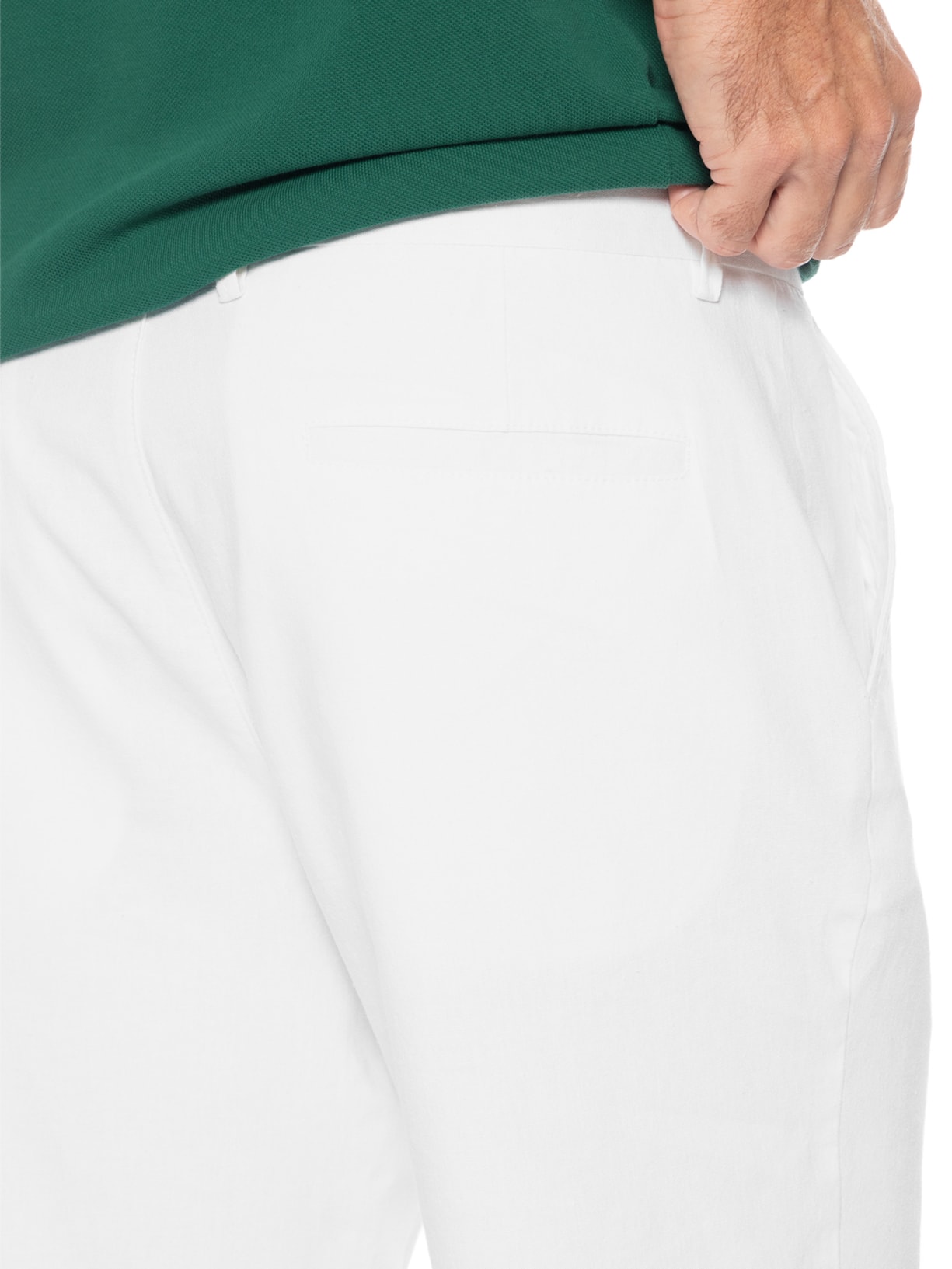Bermuda Masculina Blend Linho Branco '2 Essential