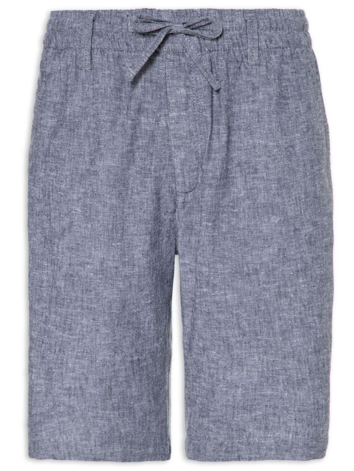 Bermuda Masculina Blend Linho - Cinza