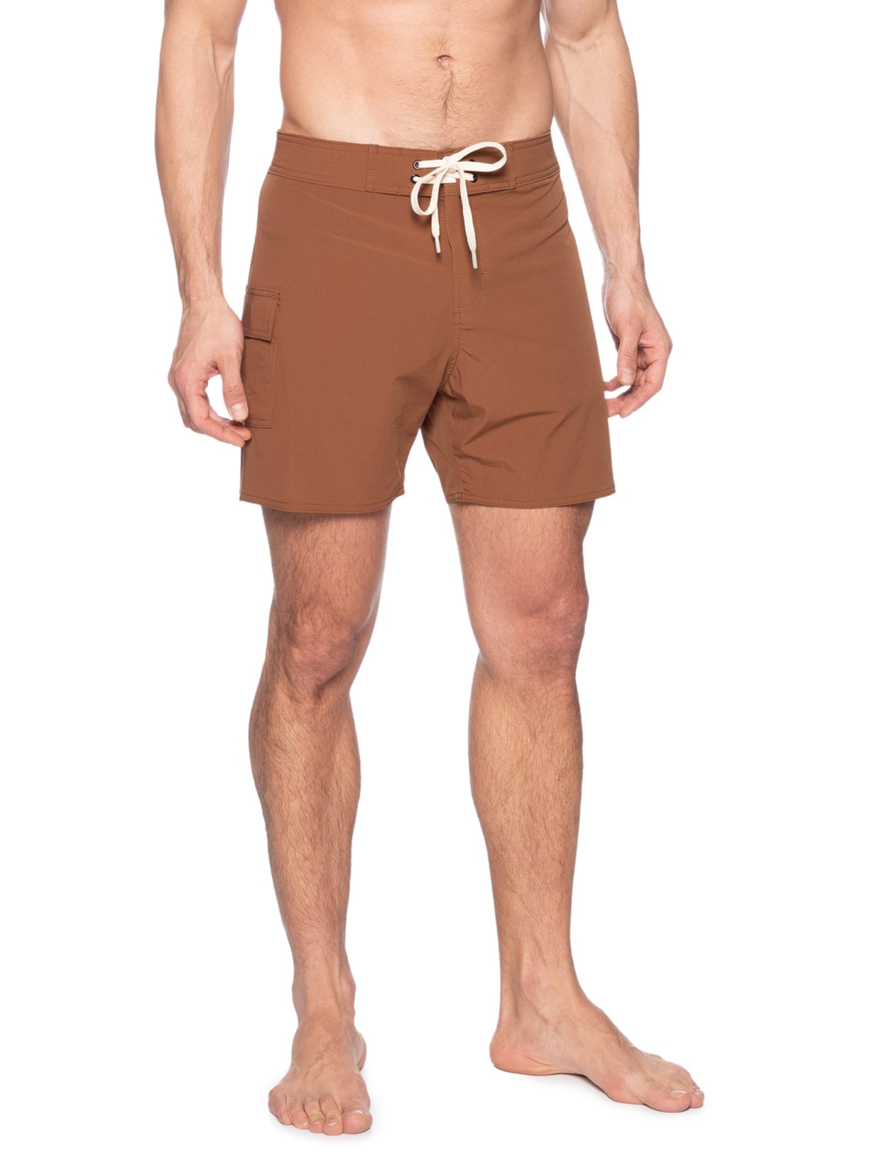 Bermuda Masculina Boardshort Flex Cargo Carpet Cognac Laranja Birden