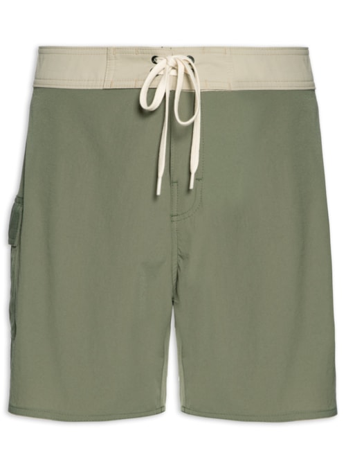 Bermuda Masculina Boardshort Flex Cargo Carpet Nature - Verde