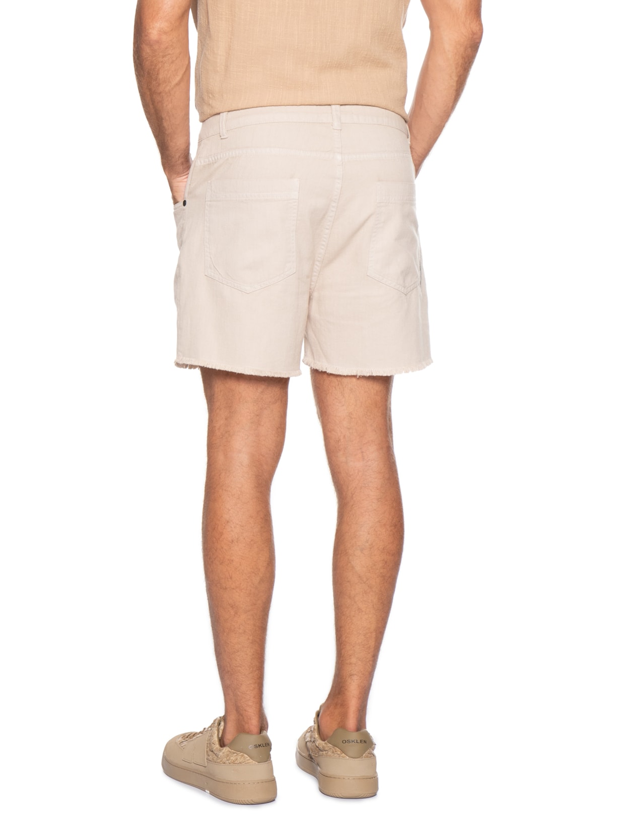 Bermuda Masculina Cânhamo Leaf Bege Osklen