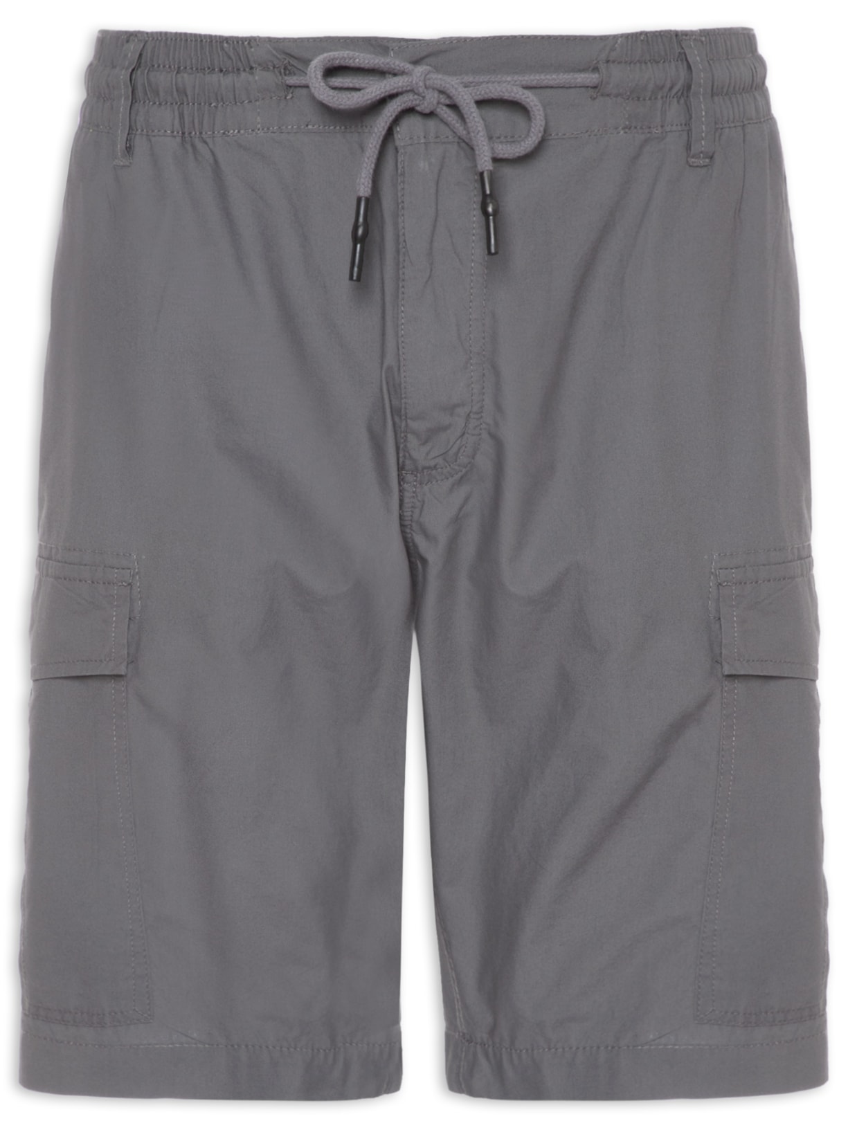 Bermuda Masculina Cargo Algodão - Cinza