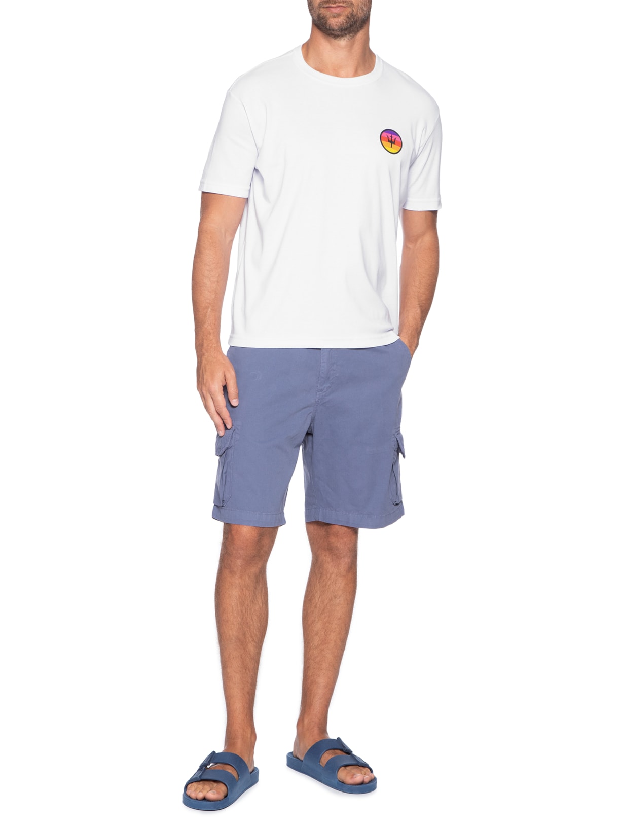 Bermuda Masculina Cargo Azul Pineapple